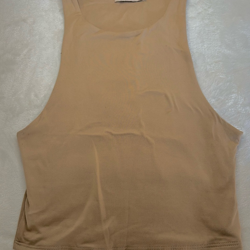 Women's Tan Sleeveless Top